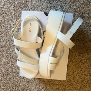 Aldo White Strappy Sandals